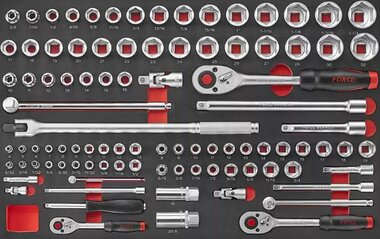 Doppen combinatieset 95-delige 1/2 & 1/4 & 3/8 (S&M) (EVA)