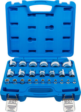 Bgs Technic Dopsleutelset zeskant 6,3 mm (1/4), 12,5 mm (1/2) inches 24-dlg