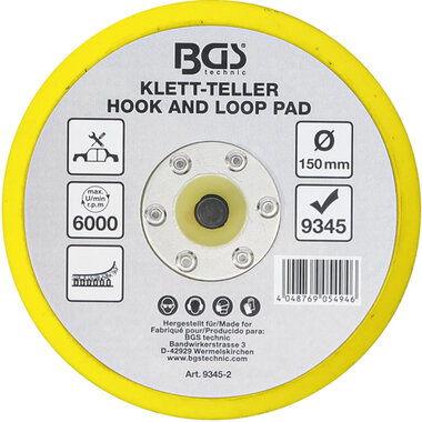 Steunschijf voor BGS 9345 diameter 150mm