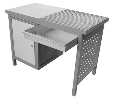Lastafel 120 cm - met kast
