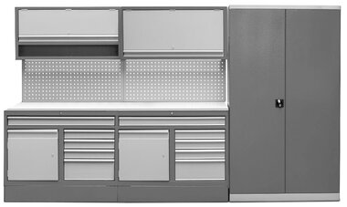 Werkplaatsmeubilair 3,3m met kast