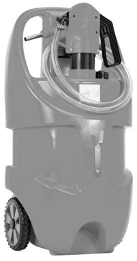Tank benzine 75 liter, manuele pomp + manueel pistool