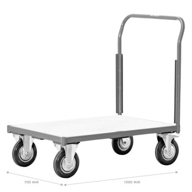 Plateauwagen 1 legbord 500kg