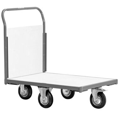 Transportwagen groot 360° 1 kopwand 500kg