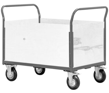 Transportwagen groot 4 wanden 500kg