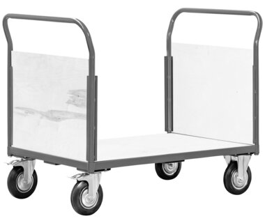 Transportwagen groot 2 kopwanden 500kg