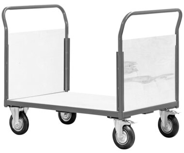 Transportwagen 2 kopwanden 500kg