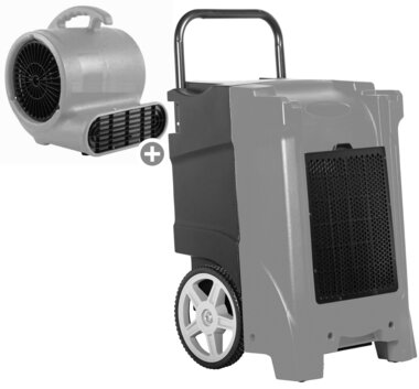Pack BDE95 bouwdroger en RV3000 vloerventilator