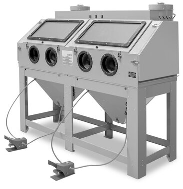 Zandstraalcabine 880 liter dubbele werkpost