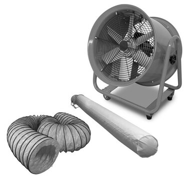 Mobiele ventilator MV400R3 met accessoires