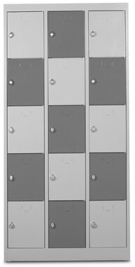 Kast met 15 lockers: 3 Kolom x 5 rij
