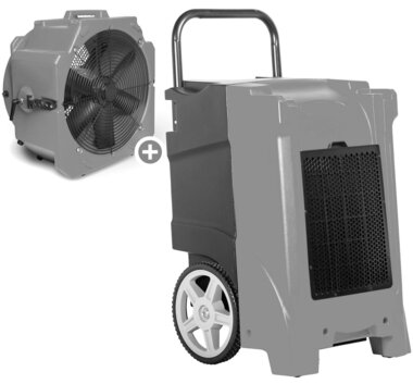 Set industriele bouwdroger + ventilator