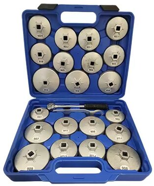 Oliefilterdoppen set 23 delig aluminium