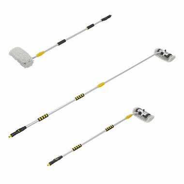 Wasborstel 3D met zeepreservoir telescopische steel 2,50 meter