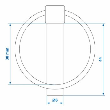 Borgpen 6mm met ring