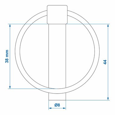 Borgpen 8mm met ring
