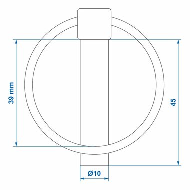 Borgpen 10mm met ring