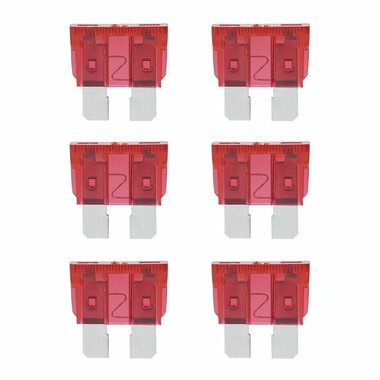 Steekzekeringen standaard 10A rood 6 stuks in blister