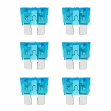 Steekzekeringen standaard 15A blauw 6 stuks in blister