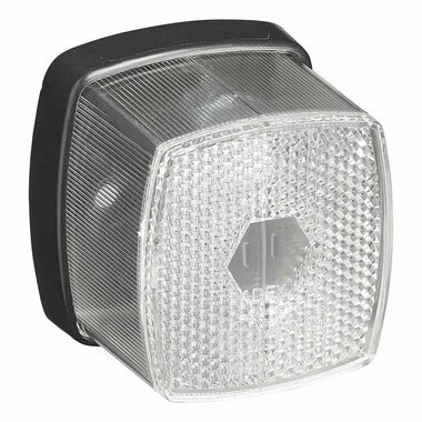 Markeringslamp wit 66x62mm met reflector