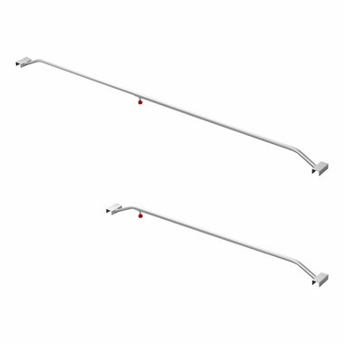 Afdekzeilbeugel aluminium uitschuifbaar 132-204cm voor aanhangerzeil