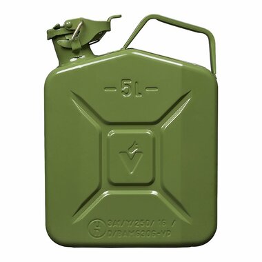 Jerrycan 5L metaal groen UN- TüV/GS-gekeurd