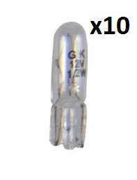 Autolamp 12V 1,2W T5 W2x4,6d x10 stuk