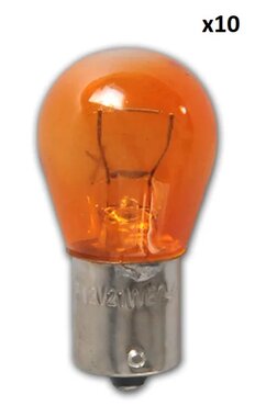 Autolamp 12V 21W BA15s oranje x10 stuks