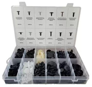 Assortiment bekleding bevestiging clips 340-delige