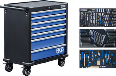 Gereedschapwagen XL 7 laden met 301 gereedschappen