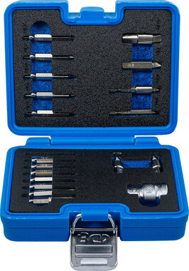 Schroeven uitdraaiset voor binnenzeskant 1,5 - 10 mm / T-profiel (voor Torx) T10 - T55 19-dlg