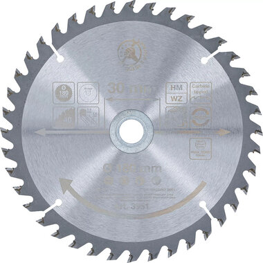 HM cirkelzaagblad diameter 180 x 30 x 2,5 mm 40 tanden