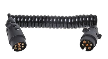 Spiraalkabel 3M met 2x stekker 7-polig PVC