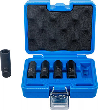Spiraalprofiel-dopsleutelset / schroefuitdraaier diep (3/8) 10 - 16 mm 5-dlg