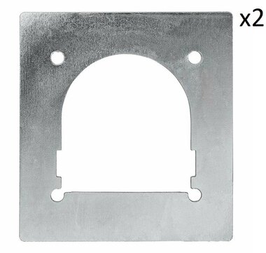 Montageplaat voor sjoroog enkel 142x132mm x2 stuks