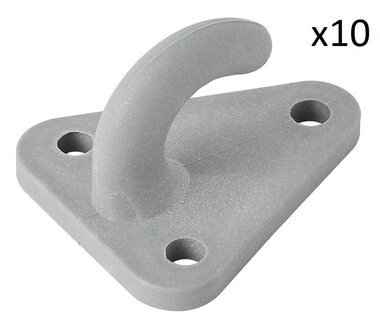 Touwhaak kunststof 45x39mm x10 stuks