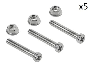Schroevenset M8 6-delig voor stekkerdoos x5 stuks