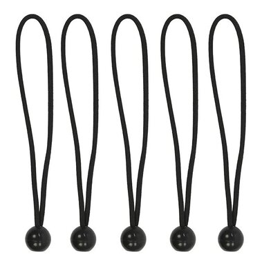 Tentspanner elastisch 25cm met plastic bal - set van 5 stuks