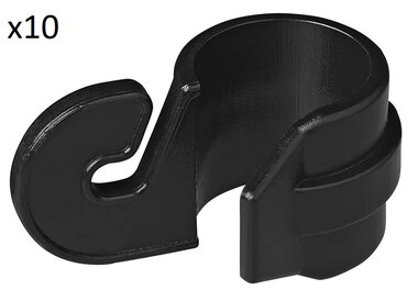 Tentclip voor tentstok 19-22mm met haak x10 stuks