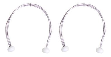 Zeilbinder met kunststof ballen, 2 stuks in zak, 40cm, wit