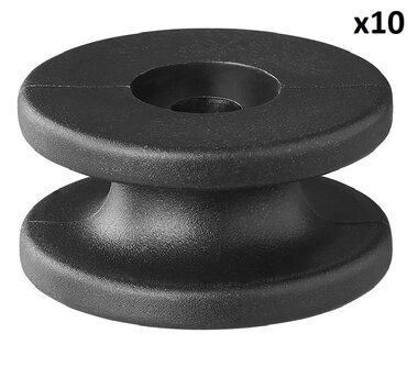 Touwhaak rond pvc diameter 30 x 15 mm x10 stuks