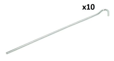 Tentharing 25cm metaal met open oog x10 stuks