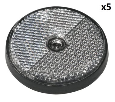Reflector wit 60mm schroefbevestiging x5 stuks