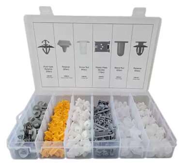 Bekleding clips assortiment Volvo 350 delige