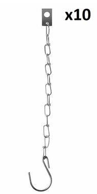 Borgketting metaal 24cm x10 stuks