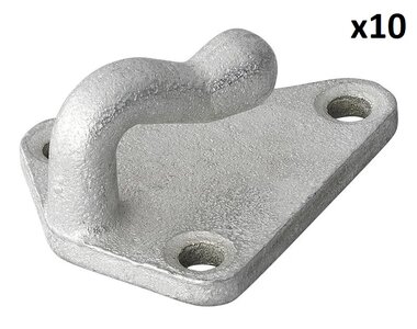 Touwhaak metaal 40x45mm x10 stuks