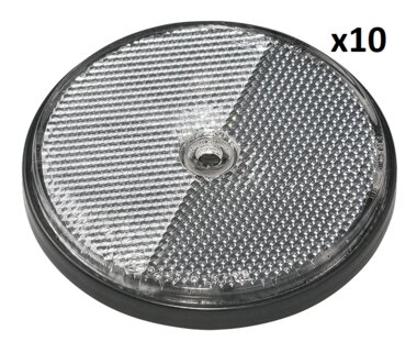 Reflector wit 80mm schroefbevestiging x10 stuks