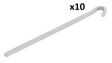 Rotspen 22cm metaal vierkant x10 stuks