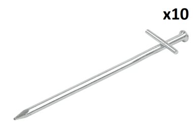 Rotspen 17cm metaal met aangelaste dwarspen x10 stuks