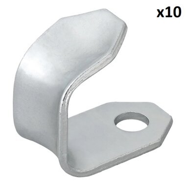 Haak schroefbaar metaal 37 x 25 x 3 mm x5 stuks